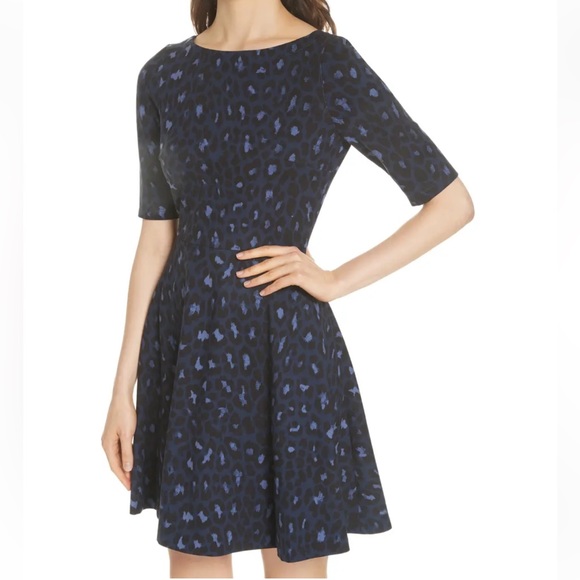 Kate Spade blue cheetah dress - Picture 3 of 7